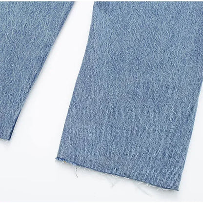 Autumn Denim Jumpsuit for Women Overalls Woman Jean Overalls Long Sleeve Elegant Jumpsuits Y2k Streetwear 2024 Turn Down Collar