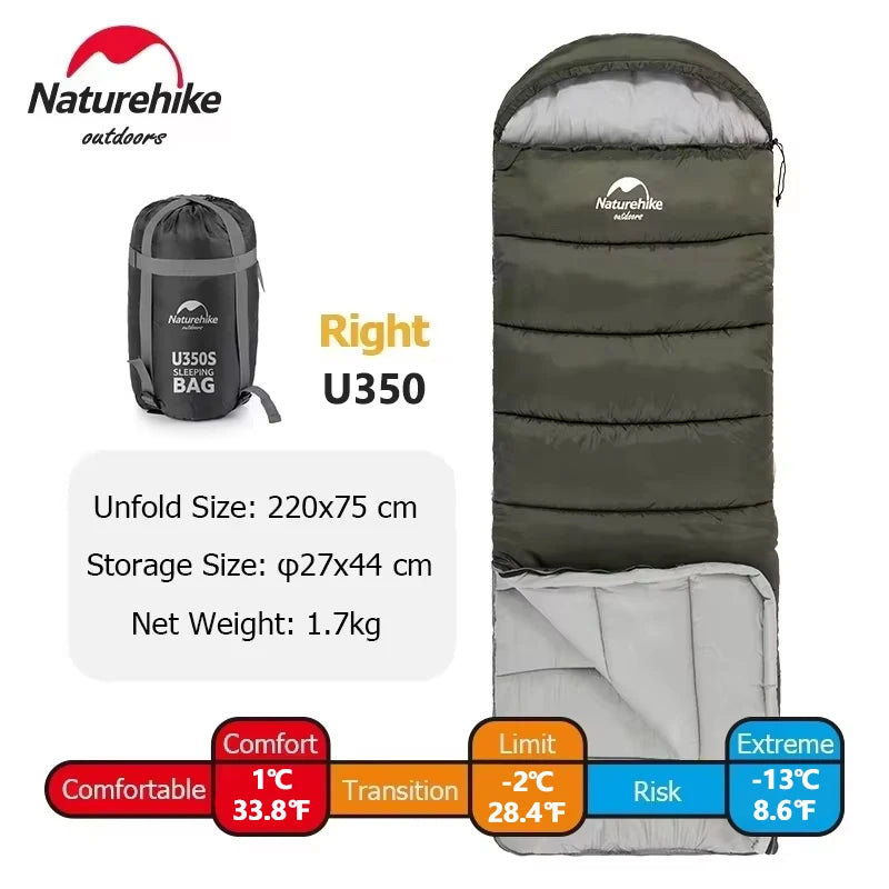Naturehike Sleeping Bag Ultralight Winter Sleeping Bag Lightweight Waterproof Sleeping Bag Outdoor Camping Sleeping Bag