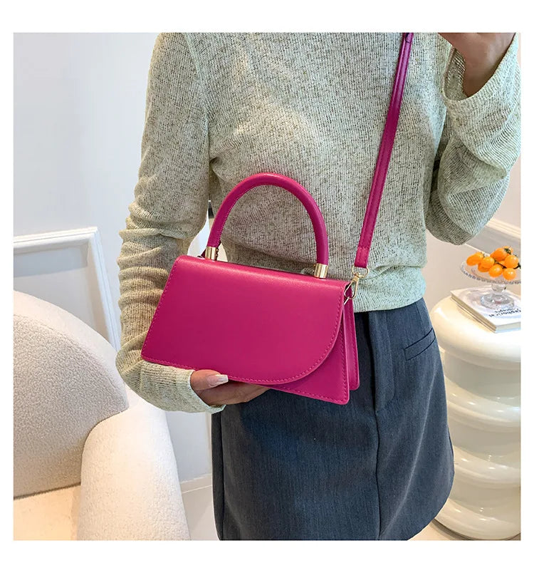 Texture Small Bag for Women, New Trend This Year Solid Color Crossbody Bag, Fashionable Hand-held Small Square Bags Trend