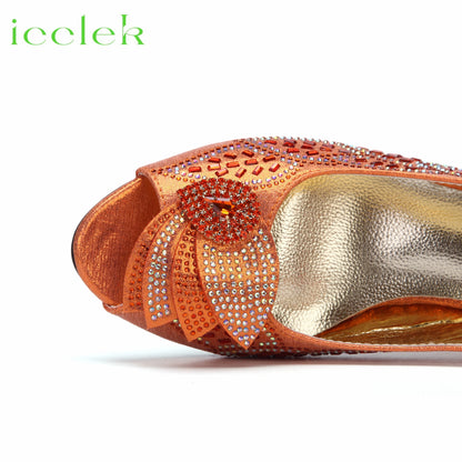 New Arrival Purple Color Women Peep Toe Sandals Shoes Matching bag Set For Mature Offices Ladies in Dress