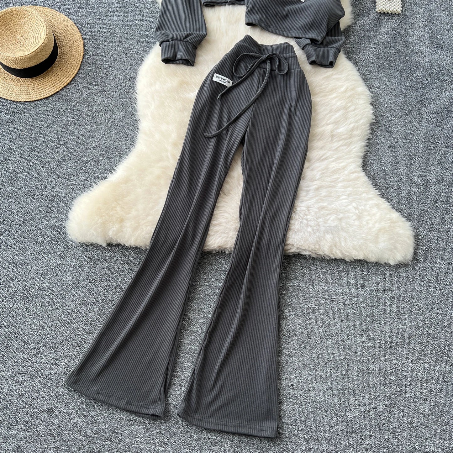 SINGREINY 2026 Autumn Sporty Suits Ladies Full Sleeves Hoodies+Sling Mini Camis+Drawstring Long Pants Casual Three Pieces Sets
