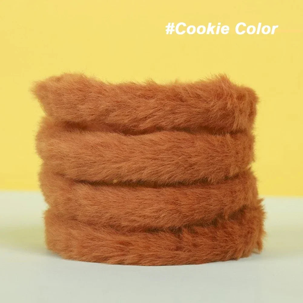 1m Plush Rabbit Hair Twisting Rod Color Fur Ribbon Tapes Rod DIY Gift Plush Twist Wire Stick Dog Toy Handmade Sewing Accessories