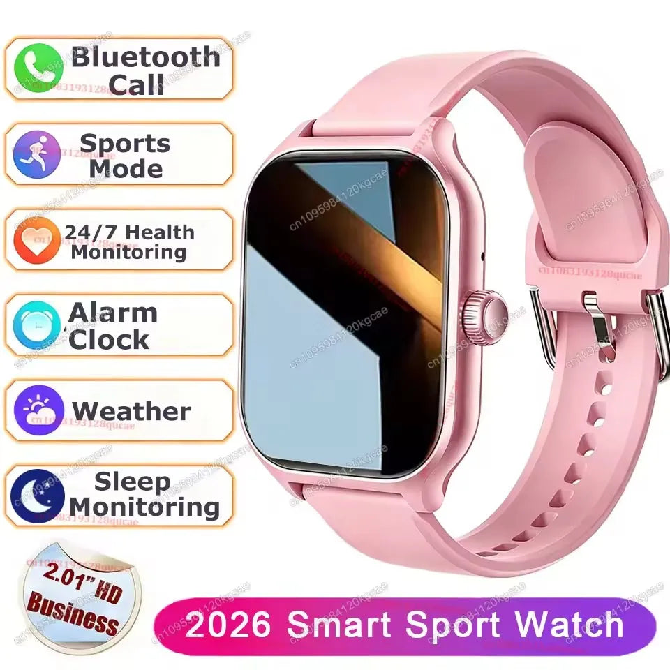 2026 New Smart Watch Bluetooth Call Message Reminder 24 Hour Health Monitoring Smart Watch Gift for Men and Women