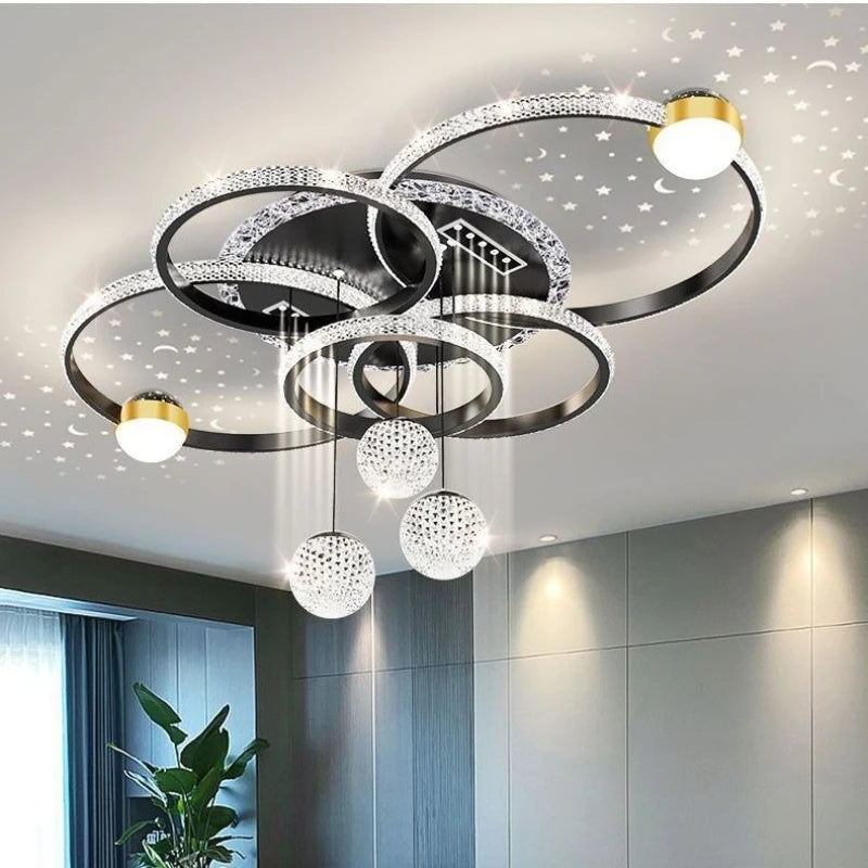 Modern Luxury LED Ceiling Chandeliers Lamps Design Creative Suspension Pendant Lights Home Decor Items Living Room Bedroom Villa