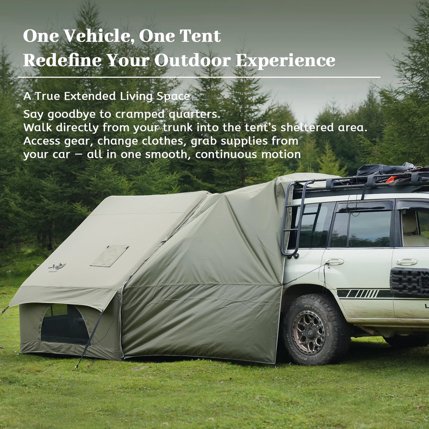 PAKICETUS Luxury Inflatable Camping Tent with Skylight Quick Setup Blow Up Tent with Air Pump 4-6 Persons Large Family Portable Outdoor Tent for Camping Hiking Backyard