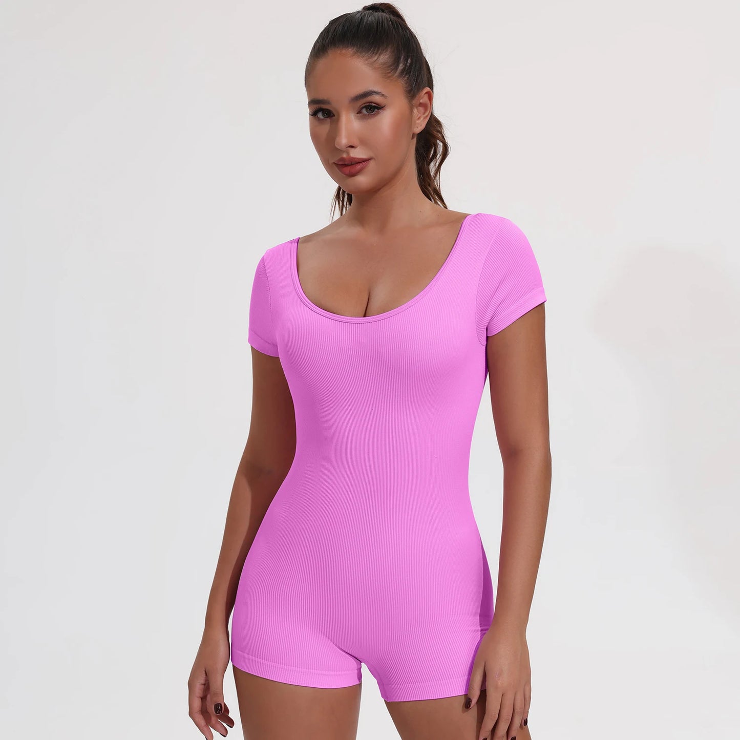 Sporty Jumpsuit Sport Outfit For Woman Sportswear U-Back Sports Overalls Gym Wear Women Bodycon One-piece For Fitness Yoga