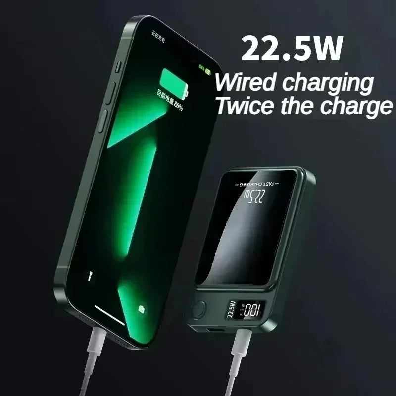Lenovo PD22.5W Fast Charging Magnetic Wireless 500000mAh Large Capacity External Battery Power Bank For iPhone Samsung