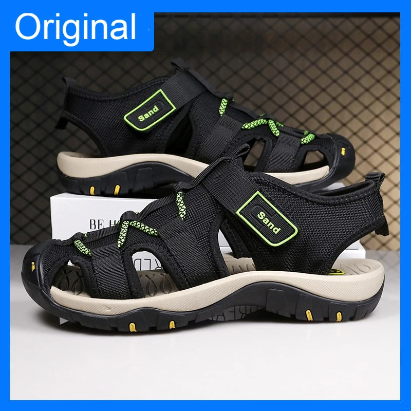 Mens Sandals Breathable Summer Outdoor Anti Slip Wear-resistant Soles Casual Shoes Youth Walking Lightweight Beach Wading Shoes