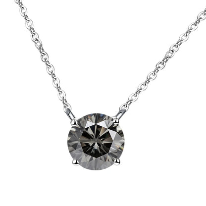 JoyceJelly 1/2/3/5 Carat Moissanite Necklace for Women 925 Sterling Silver Wedding Bridal Fine Jewelry for Women