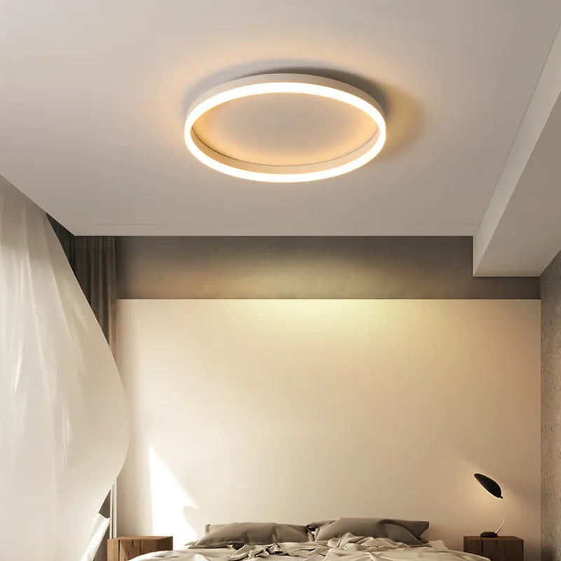 Modern Bedroom led Ceiling Lights Round Remote Control Dimmable led Living Room Ceiling Light White/Black Indoor Ceiling Lights
