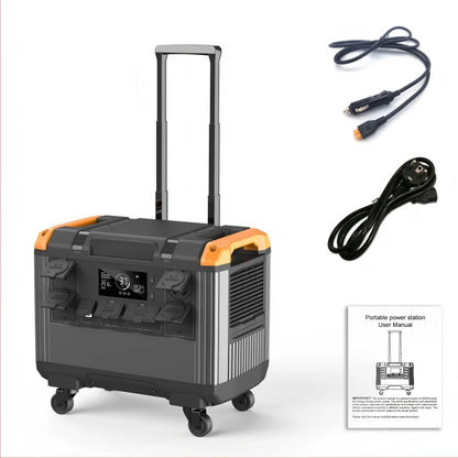 Portable Power Station 3000W LiFePO4 Battery, Fast Charging, Suitable for Outdoor Trips, Parties and Indoor Emergency Pow