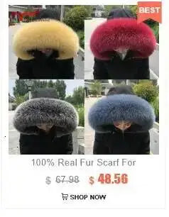 Natural Color Raccoon Fox Real Fur Collar Scarf Genuine Big Size Scarves Warp Shawl Neck Warmer Stole Muffler with Clip Loops #6