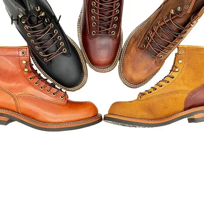 Men High Quality Brand Outdoor Genuine Leather Boots Special Desert Combat Boots Men's Designer Shoes Ankle