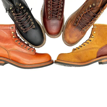 Men High Quality Brand Outdoor Genuine Leather Boots Special Desert Combat Boots Men's Designer Shoes Ankle