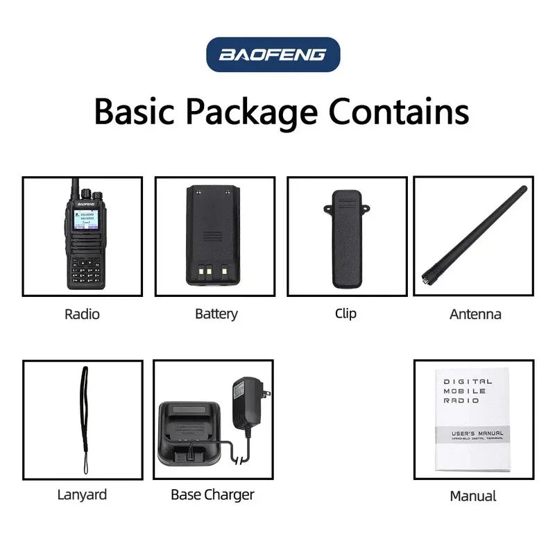 Baofeng Radio Dmr Dm-1701 Open Gd77 Sms 5W Digital Walkie Talkie  Hunting Camping Two-Way Radio