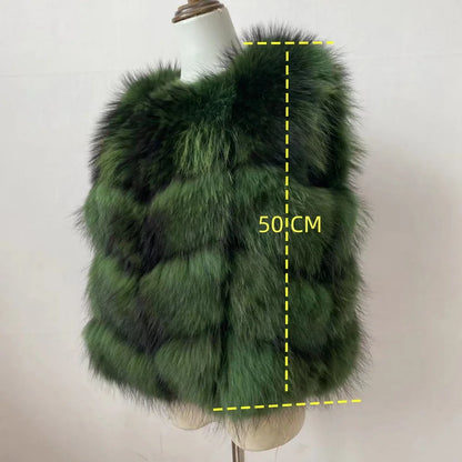 Real  Fur Raccoon Vest Natural Fur Coat For Jacket Female Coats Vest Waistcoat Long Fur Coats Real Fur Coat Fox Vest Jacket