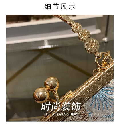 Luxury High Design Women Evening Bag Brand Party Banquet Glitter Bag for Ladies Wedding Clutch Handbag Shoulder Bag Chain Bolsas