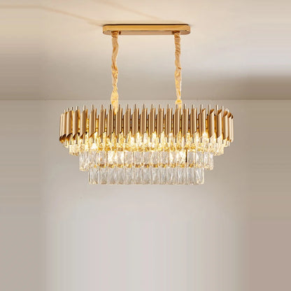 Villa Luxury Living Room Chandelier K9 Crystal Restaurant Pendant Lights Modern Ceiling Chandelier Dining Table Indoor Home Lamp
