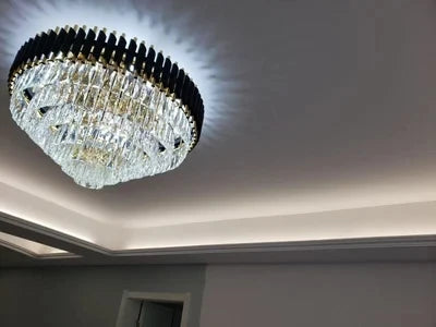 Villa Luxury Living Room Chandelier K9 Crystal Restaurant Pendant Lights Modern Ceiling Chandelier Dining Table Indoor Home Lamp
