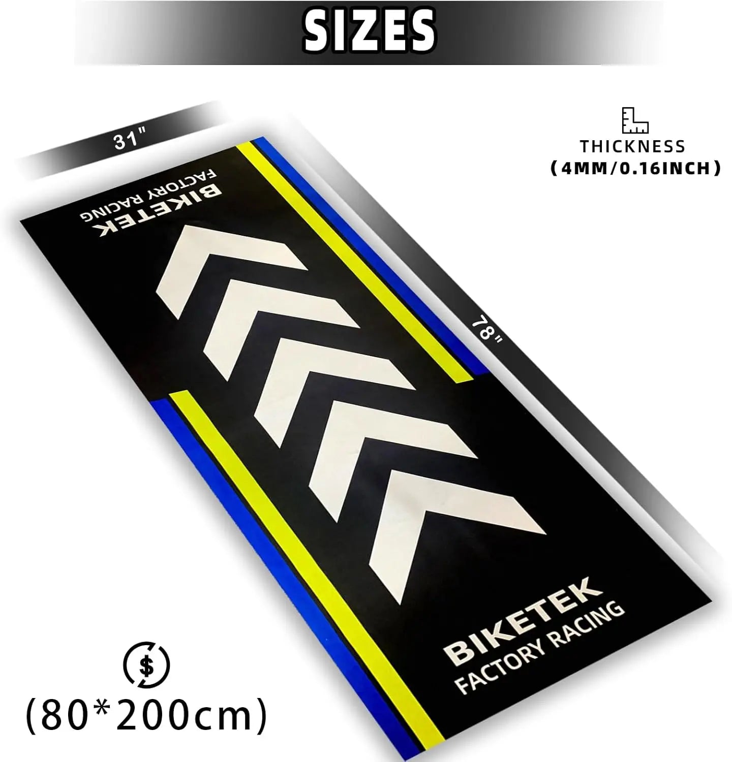 VIKAMA Motorcycle Parking Mats Household Floor Mats Dirty Resistant Non-Slip Kitchen Carpet Bedroom Carpet Washable Floor Mats