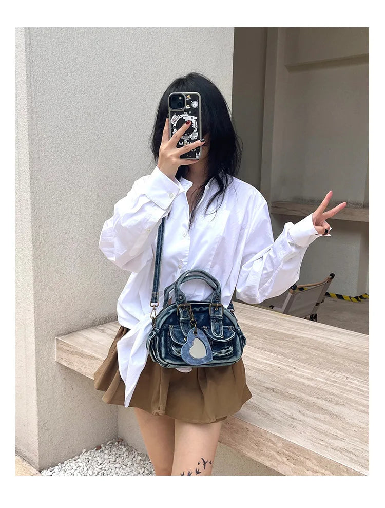 Denim Crossbody Bags for Women Shoulder Bags Hand-held Retro Purse and Handbags Luxury Bags Designers Bag Сумка Женская Bolsa