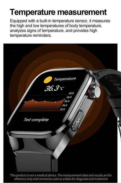 TK16 Smart Watch Men 2.04 Inch Amoled Bluetooth Call AI Voice ECG Health Monitoring SOS Sports Fitness Tracker Women Smartwatch