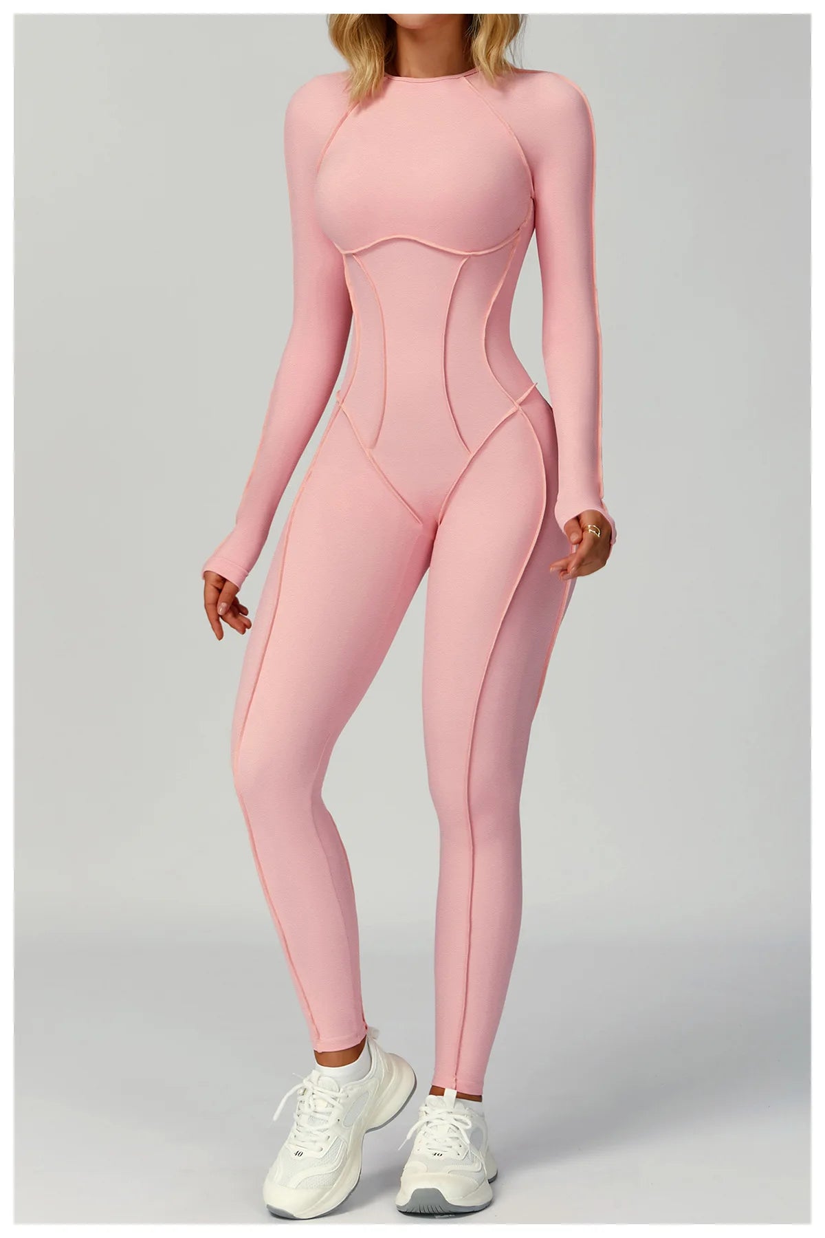 Sexy Hollow Back Long Sleeve Yoga Jumpsuit Women Quick Dry One-piece Yoga Suit Gym Training Leggings Playsuit Slim Fit Bodysuits