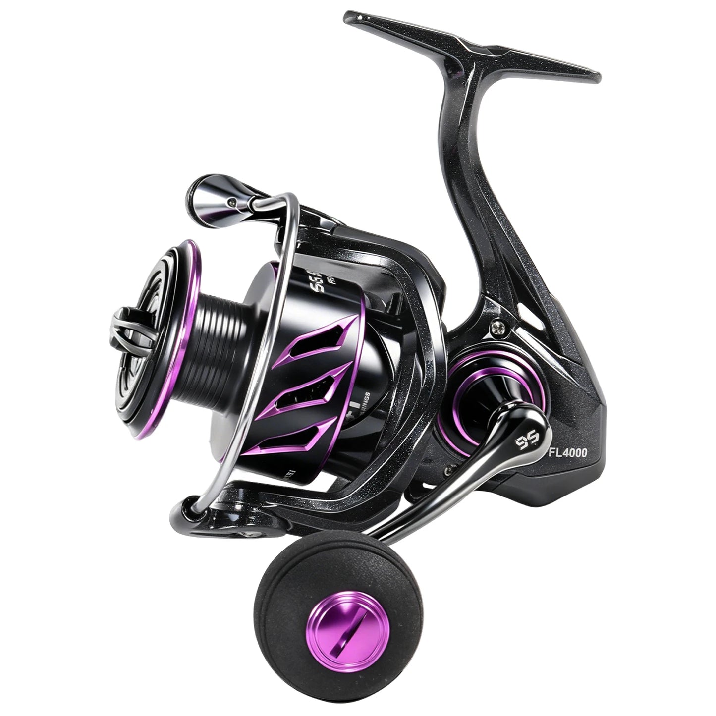Sougayilang Spinning Reel 1000~4000 Serie 5.2:1Gear Ratio 12kg Max Drag CNC Aluminum Spool Fishing Reel for Freshwater Saltwater