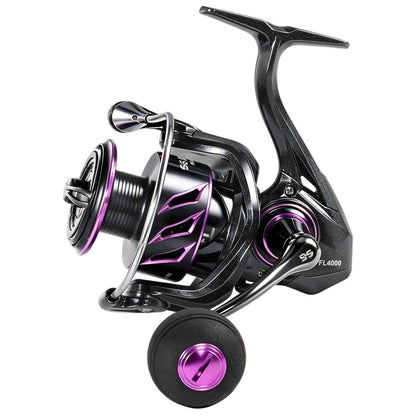 Sougayilang Spinning Reel 1000~4000 Serie 5.2:1Gear Ratio 12kg Max Drag CNC Aluminum Spool Fishing Reel for Freshwater Saltwater