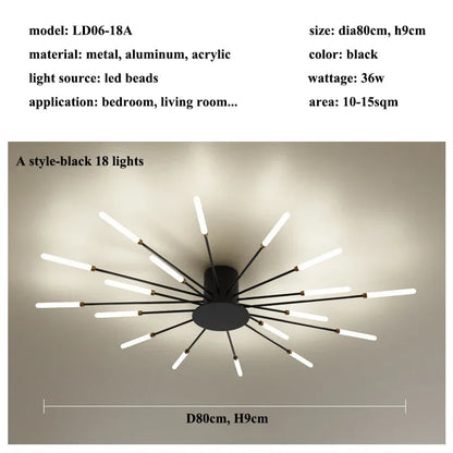 Modern Firework s Led Ceiling Lamp Creativity Living Dining Room Ceiling Chandelier Home Lighting Bedroom Light Luster Luminaire