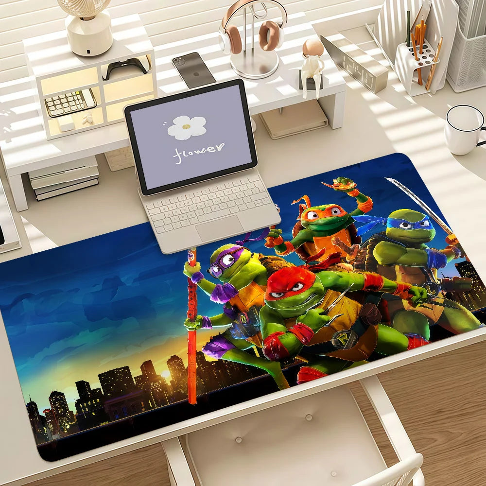 Cartoons Animations T-TMNT-T Mouse Pad Anti Slip Rubber Edge Locked Thickened Laptop Gaming Desk Mat