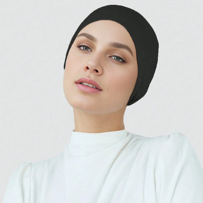 Premium Soft Muslim Hijab Underscarf Caps Cotton Stretch Turban Cap Islamic Underscarf Bonnet Headscarf Headband Islamic Turbans