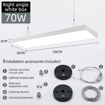 Large Energy-saving Pendant Lamp LED Ultra Wide Chandeliers High Bright Lighting Office Restaurant Home Living Room Lights LED