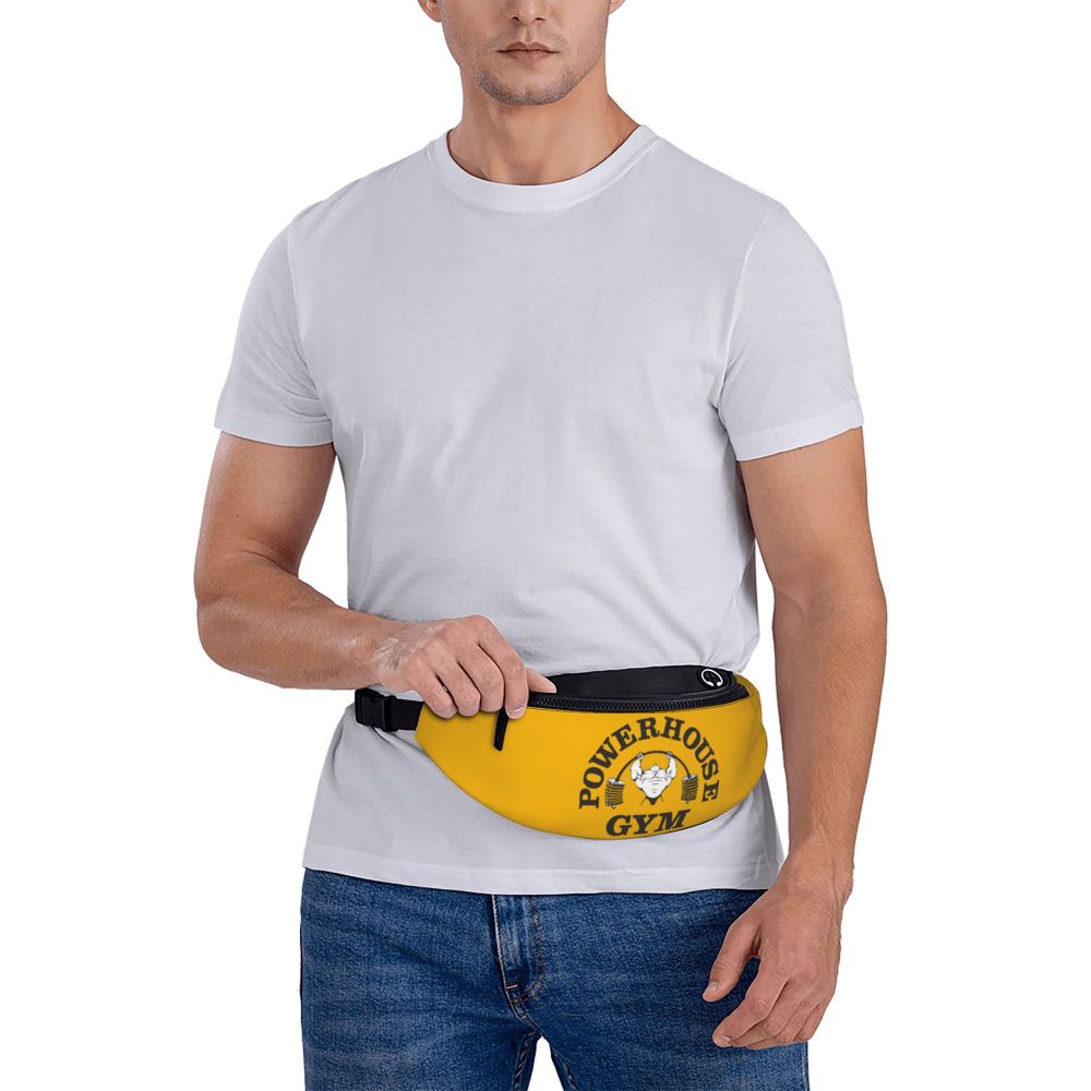 Powerhouse Gym Fanny Bag Custom Bodybuilders Fitness Crossbody Waist Pack Men Women Cycling Camping Phone Money Pouch