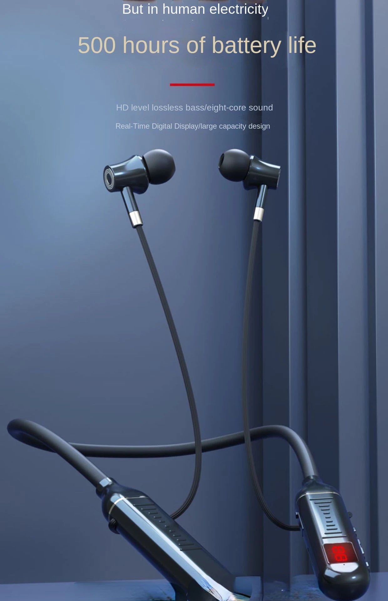 200H Music Time TWS Magnetic Wireless Headphone Neckband Bluetooth 5.2 Earphone headset Sport Waterproof Earbud MP3 player w MiC