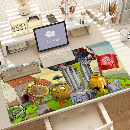 Game P-Plants Vs Z-Zombies Strategy Mouse Pad Anti Slip Rubber Edge Locked Thickened Laptop Gaming Desk Mat