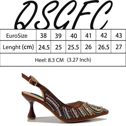 Queena Yan High-end Matching Women's Shoes with Diamond Hard Box Bag Popular in Nigeria Party Women's High Heels