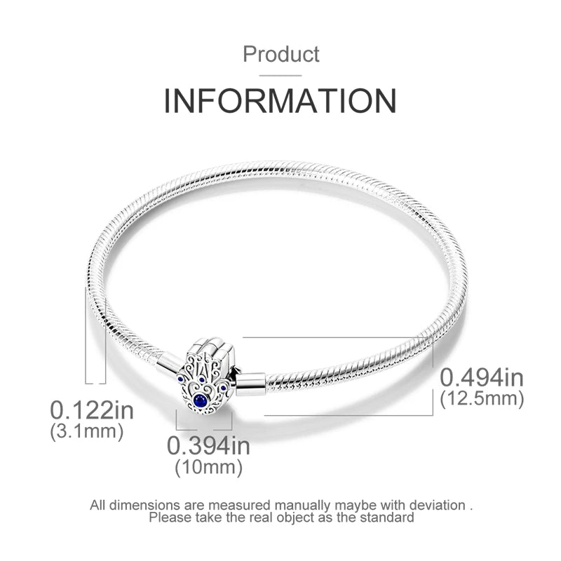 925 Sterling Silver Heart Love Snake Chain Bracelet Infinite Knot Butterfly For Women Fit Original Charms Beads Jewelry Gift