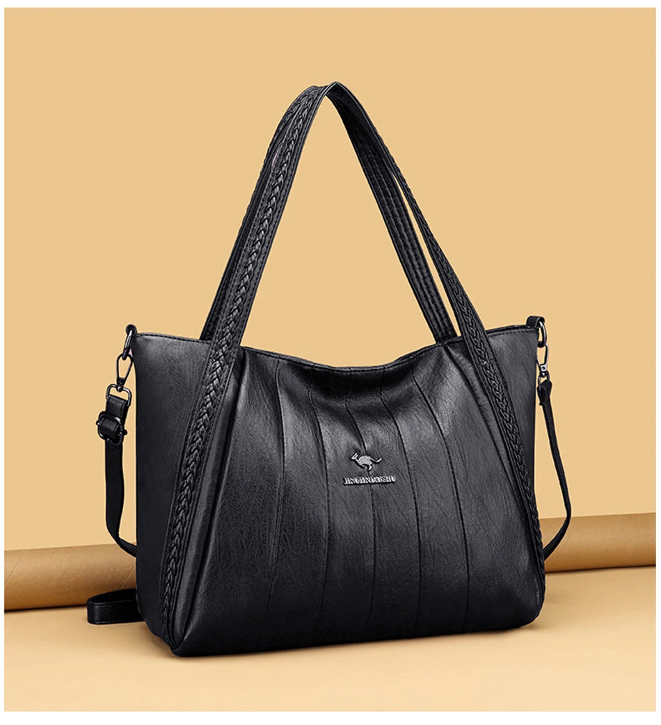 Genuine Brand Leather Women Handbag Luxury Designer Shoulder Crossbody Bags Ladies Purse Messenger Tote Bag Female Commuting Bag