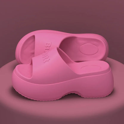 EVA Platform Slippers Women Wedges Fashion Luxury Designer Shoes Summer Sandals High Heels Indoor Outdoor Beach Elegant Footwear