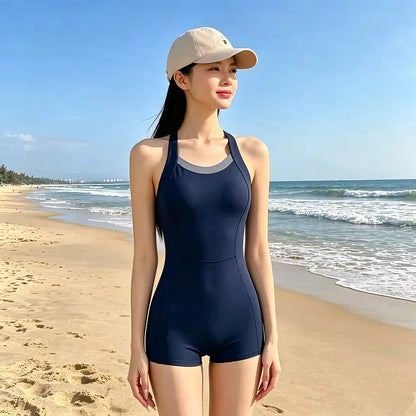 2026 New Women Boyleg Swimsuit Slimming Professional Racing Swimwear For Swimming Pool Hot Spring Vacation Sports Bathing Suit