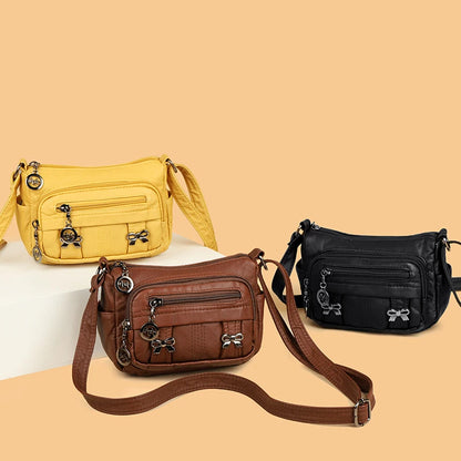 Women Bag High Quality Woman's Soft PU Leather Shoulder Bags Multi-Layer Classic Crossbody Bag Luxury Designer Handbag and Purse