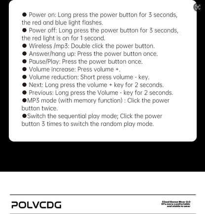 POLVCDG bone conduction swimming earphones IPX8 waterproof 32GB memory Bluetooth 5.4 silicone material 2025 new product x16