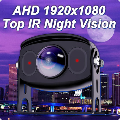 GreenYi 165° AHD 1920*1080P Car Rear View Camera Fisheye Lens IR Infrared Night Vision WDR Vehicle Camera For Bus Truck P786