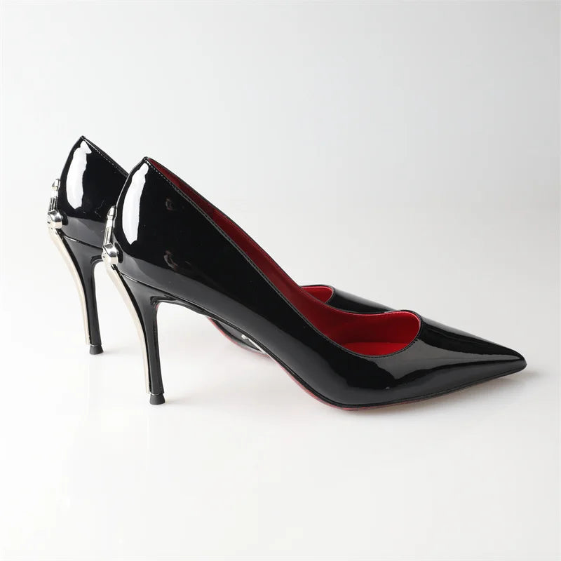 Alionly 2026 New 8CM Thin High Heels Pumps Women Pointed Toe Slip On Shoes Elegant Prom Wedding Stripper Ladies Sandals