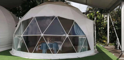 Dome House Geodesic Pvc Steel Frame Glamping Tent Accommodation Luxury Outdoor Hotel Tent