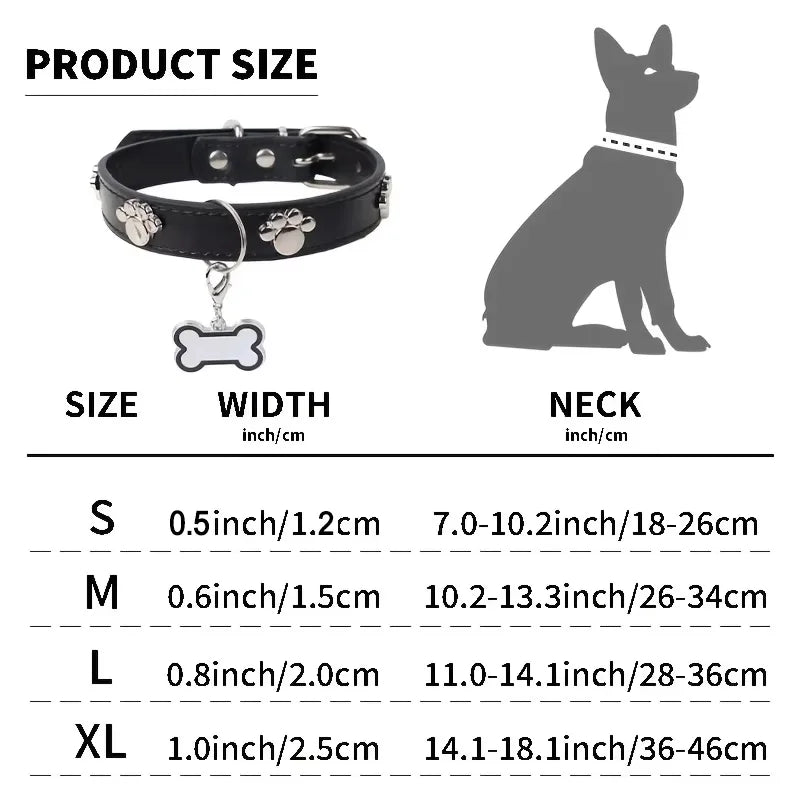 Engraved Dog Collar with Name & Phone Number Adjustable Custom Puppy Collar Pet ID Tag for Small Medium Large Dogs & Cats Collar