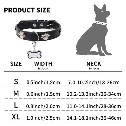 Engraved Dog Collar with Name & Phone Number Adjustable Custom Puppy Collar Pet ID Tag for Small Medium Large Dogs & Cats Collar
