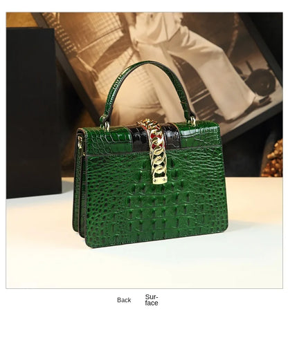Luxury Fashion Brand Women's Handbags Genuine Leather Shoulder Crossbody Bag Crocodile Small Hard Square Portable Messenger Bags