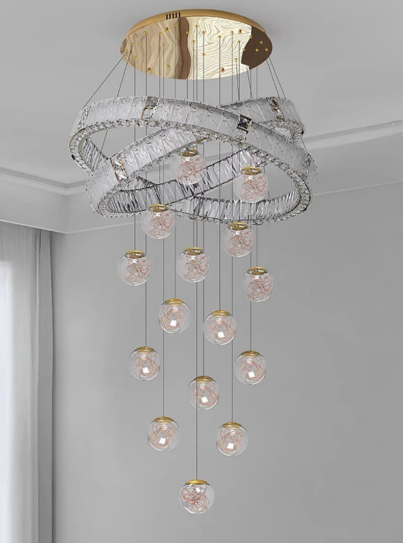 Modern home decor led lights pendant light lamps forstaircase Chandeliers for living room hanging light indoor lighting